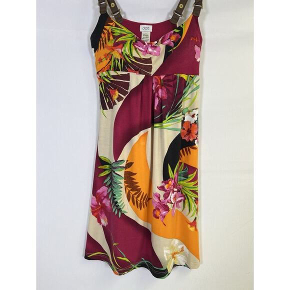 Vintage Y2K Cache Womens Baby Doll Dress Floral Hawaii Tropical Size S - Picture 8 of 16